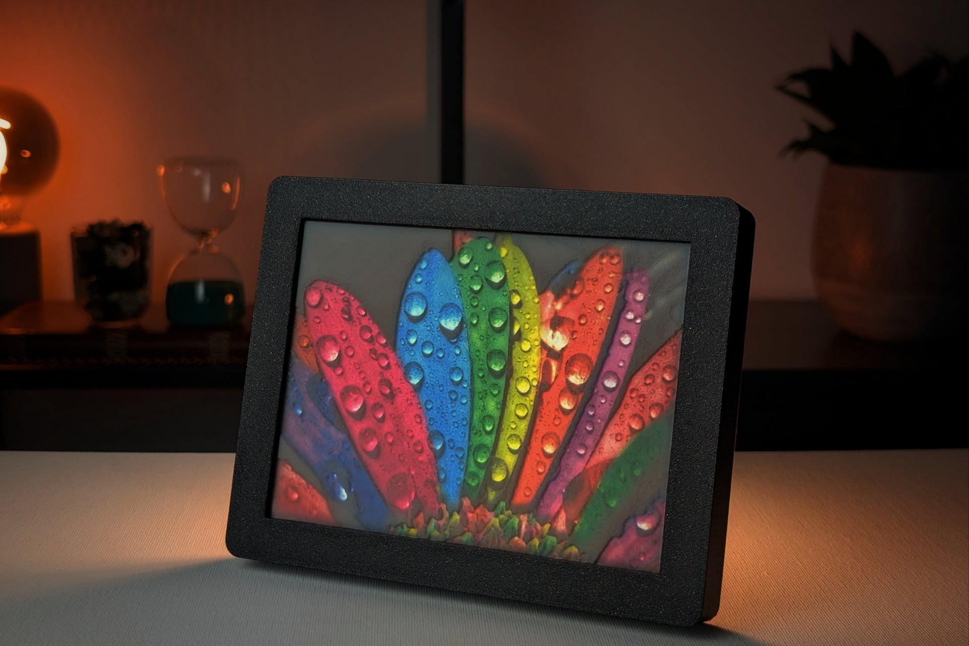 Foto 3D iluminada de uma imagem de plantas